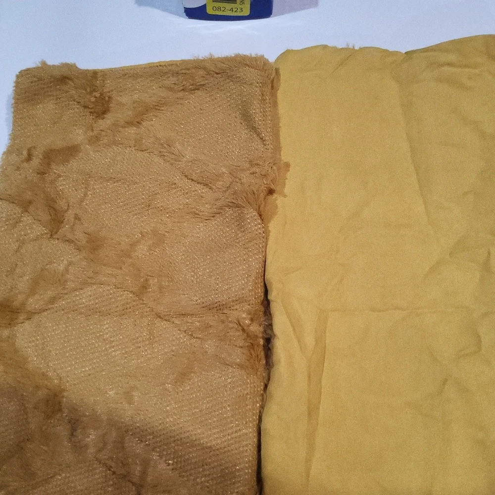 Decorative Throw Pillow Covers‎ Mustard Yellow 18x18 Inch Set of 2, Soft Plush